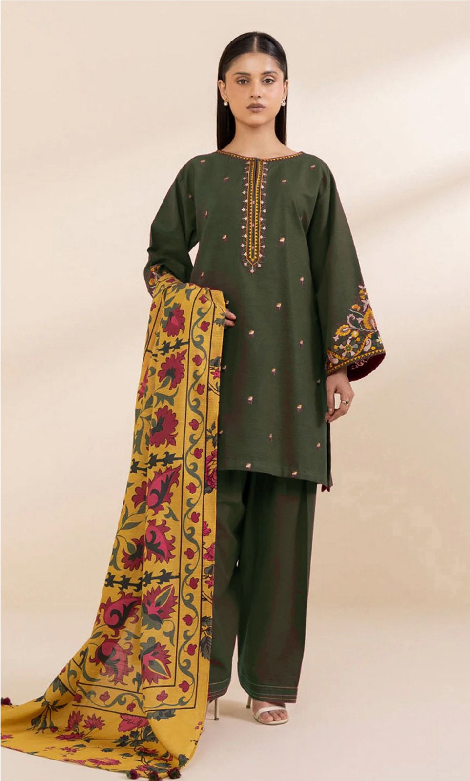 SPHR  Lawn 3Pc Unstitched Outfit