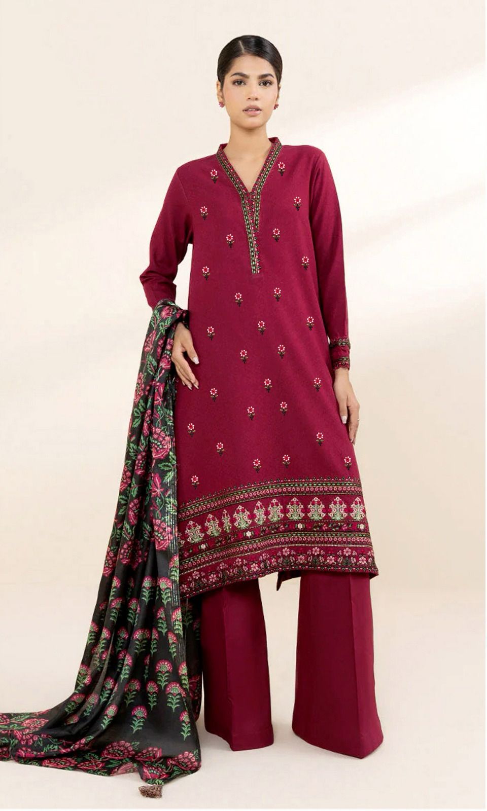 SPHR  Lawn 3Pc Unstitched Outfit