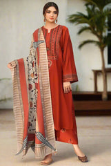 3PC Dhannak Embroidered Suit EE-24