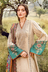 M.B Lawn 3PC Unstitched Outfit