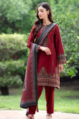 JZMEN Lawn Unstitched 3 Pc Suit