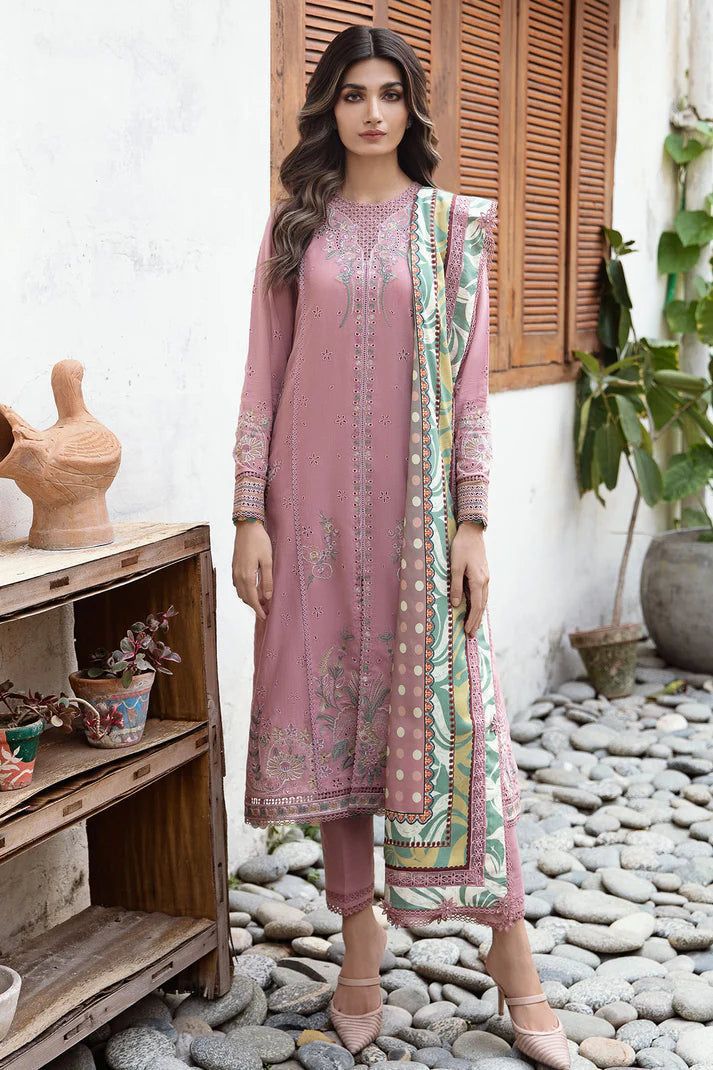 JZM Lawn Unstitched three-piece Suit