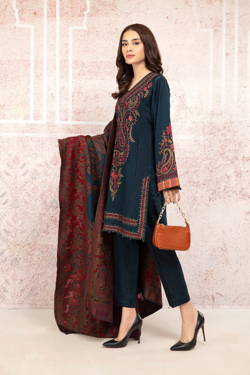 JZMIN Lawn Unstitched three-piece Suit