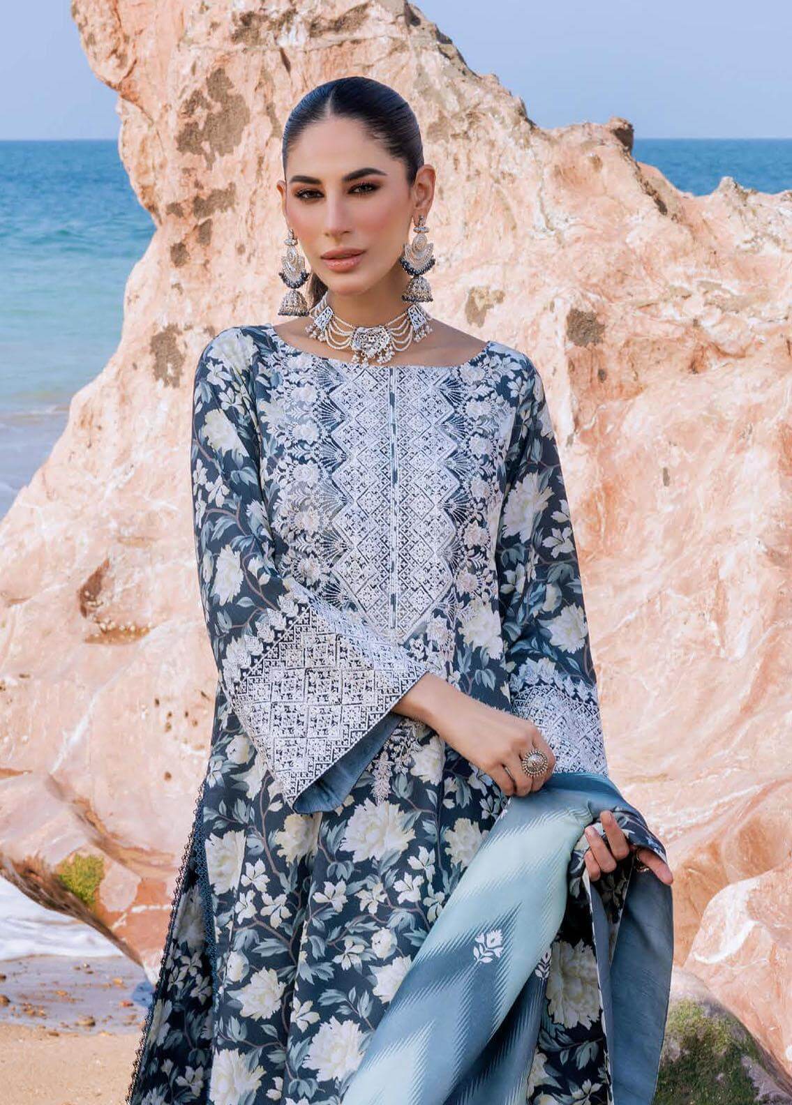 ZNB CHTANI Lawn Unstitched Embroided